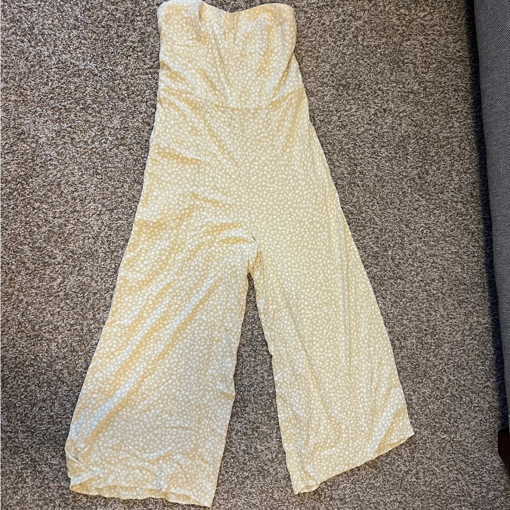 Light green & white flowers Jumpsuit